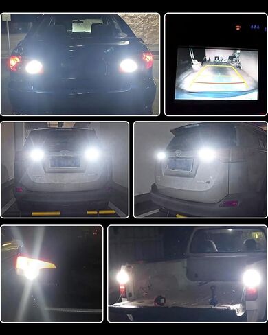 مصابيح LED حمراء T15 921 W16W خالية من الأخطاء في Canbus لأضواء الفرامل عالية التركيب للذيل الثالث، مصابيح T15 921 912 LED مع مصابيح الفرامل الثالثة البديلة لجهاز العرض، مصابيح توقف عالية التثبيت، 4 عبوات، 900K 4000Lm in Kuwait
