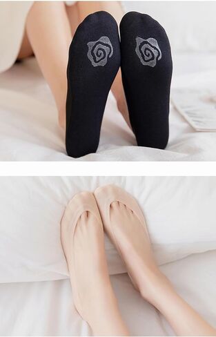 9 pairs of girls' short socks, low ankle sliding socks, nylon ballet shoes, gift socks One Size Us 5-8 (white, black, skin tone, gray, pink) in Saudi Arabia