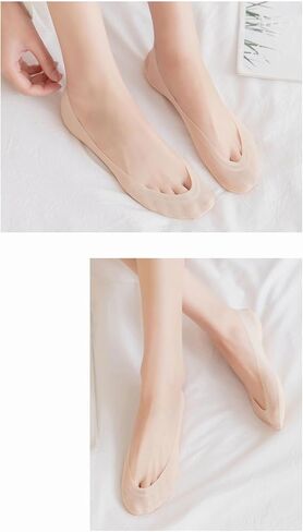 9 pairs of girls' short socks, low ankle sliding socks, nylon ballet shoes, gift socks One Size Us 5-8 (white, black, skin tone, gray, pink) in Saudi Arabia