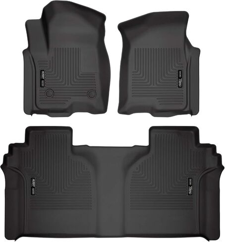 Husky Liners - Weatherbeater | Fits 2019-2024 Chevrolet Silverado/GMC Sierra 1500 Crew Cab, 2020-2024 Slv/Sra 2500/3500 Crew Cab-Front & 2nd Row-Black, 3 pcs. | 94021 in Saudi Arabia