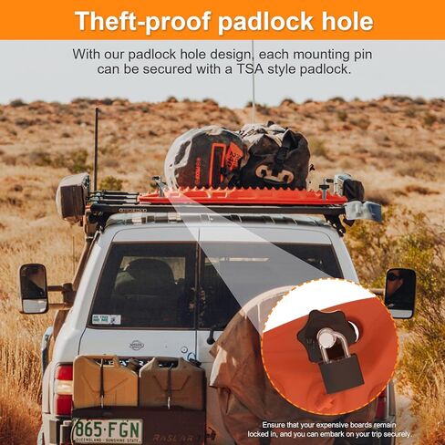 مجموعات دبابيس التثبيت لألواح الجر، مجموعة دبابيس تثبيت عالمية قابلة للقفل ومقاومة للسرقة مع 4 أقفال، تناسب جميع مسارات الاسترداد تقريبًا in Kuwait