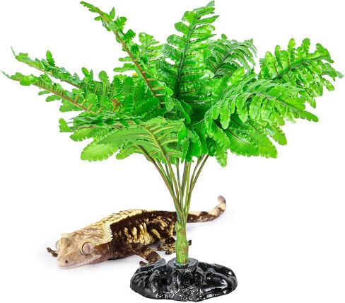 REPTI ZOO Reptile Plants, White Scindapsus Aureus Artificial Terrarium Plants, Resin Base Reptile Hide Fake Plants for Bearded Dragon Gecko Ball Python Snake Turtles Hermit Crab in Saudi Arabia