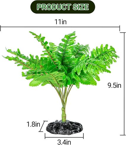 REPTI ZOO Reptile Plants, White Scindapsus Aureus Artificial Terrarium Plants, Resin Base Reptile Hide Fake Plants for Bearded Dragon Gecko Ball Python Snake Turtles Hermit Crab in Saudi Arabia