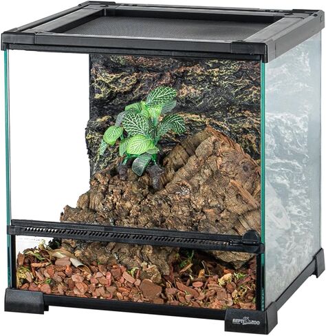 REPTI ZOO Reptile Plants, White Scindapsus Aureus Artificial Terrarium Plants, Resin Base Reptile Hide Fake Plants for Bearded Dragon Gecko Ball Python Snake Turtles Hermit Crab in Saudi Arabia