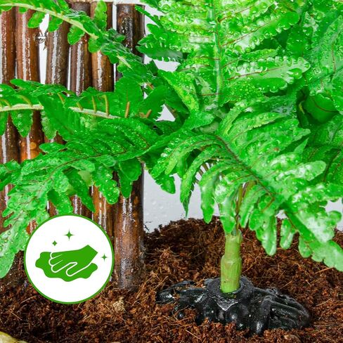 REPTI ZOO Reptile Plants, White Scindapsus Aureus Artificial Terrarium Plants, Resin Base Reptile Hide Fake Plants for Bearded Dragon Gecko Ball Python Snake Turtles Hermit Crab in Saudi Arabia