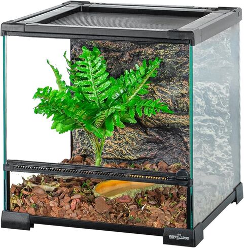 REPTI ZOO Reptile Plants, White Scindapsus Aureus Artificial Terrarium Plants, Resin Base Reptile Hide Fake Plants for Bearded Dragon Gecko Ball Python Snake Turtles Hermit Crab in Saudi Arabia