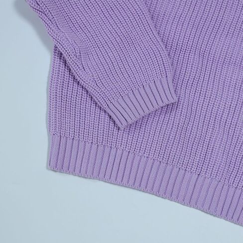 100% Cotton Chunky Kint Sweater Long Sleeve Pullover Drop Shoulder Sweaters Crewneck Solid Color for Infant Toddler Children in Saudi Arabia