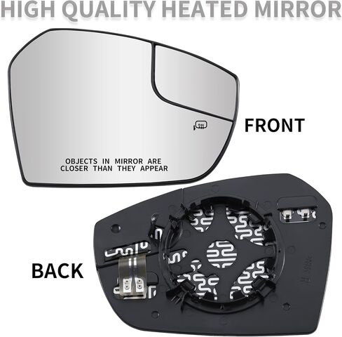 Driver Side Mirror Replacement for Ford Escape 2017 2018 Mirrors Glass - Convex Mirror Glass, Left Side Rear View Mirror with Power Heated in Saudi Arabia