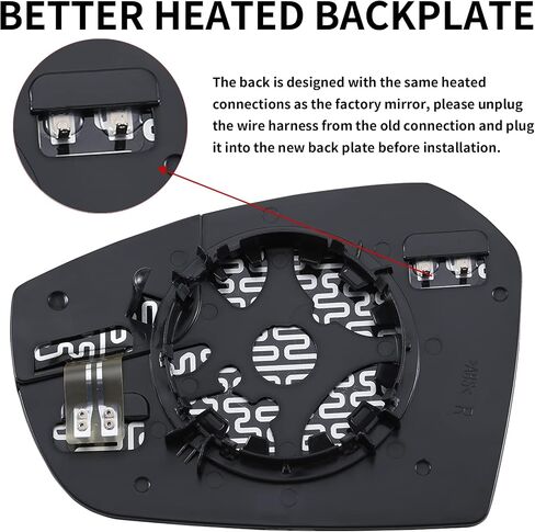 Driver Side Mirror Replacement for Ford Escape 2017 2018 Mirrors Glass - Convex Mirror Glass, Left Side Rear View Mirror with Power Heated in Saudi Arabia