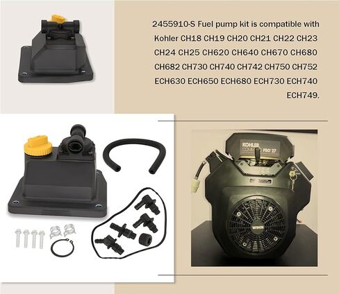 2455910-S مجموعة مضخة الوقود تحل محل 24 559 02-S 24-559-03-S 05-S 24-559-08-S 24-559-10-S متوافق مع كوهلر CH18 CH19 CH20 CH22 CH24 CH25 CH640 CH680 CH730 CH750 ECH650 ECH680 ECH730 ECH740 in Kuwait