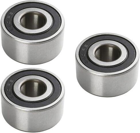 Bettomshin 3Pcs 3201-2RS/3201 Angular Contact Ball Bearing, 1/2" OD,1-1/4"ID, 5/8"T Bearing Steel Sealed P0 Rolling Bearings, J Steel Plate Stamping for Automobile Engines and Transmissions in Saudi Arabia