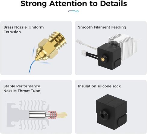 Creality Official Ender 3 V3 SE Hotend Kit, Assembled Extruder Hot End Kit 24V with Capricorn Bowden PTFE Tubing for Ender 3 V3 SE 3D Printer in Saudi Arabia