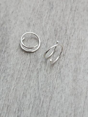 Handmade Twist Loop Earrings TINY Double Hoop Earrings for Single Piercing Gold Earrings for Women Teen Girl Gifts (gold-filled) in Saudi Arabia