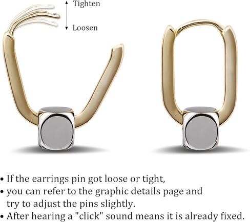 أقراط هوجي هوب ذهبية بيضاوية من الفضة الإسترليني للنساء والفتيات أقراط هندسية مربعة ذهبية مجوهرات ذهبية عصرية in Kuwait