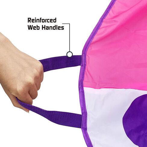 Parachute for Kids with Handles – Rainbow Multi-Colored with 16 Balls in Carry Bag, Parachute Toy for Ages 3+Toddlers, to Seniors (10ft – 12 Handles) in Saudi Arabia