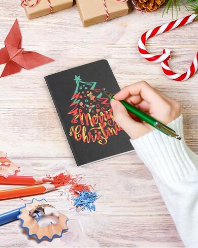 مجموعة دفاتر ملاحظات صغيرة للجيب، 8 عبوات من مفكرة مذكرات صغيرة مبطنة محمولة، 3.5 × 5.5 بوصة، 30 ورقة/60 صفحة، أسود in Kuwait