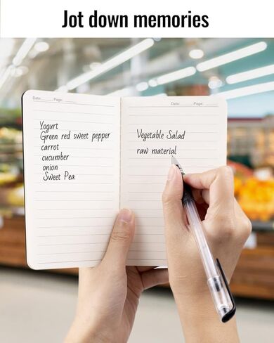 مجموعة دفاتر ملاحظات صغيرة للجيب، 8 عبوات من مفكرة مذكرات صغيرة مبطنة محمولة، 3.5 × 5.5 بوصة، 30 ورقة/60 صفحة، أسود in Kuwait