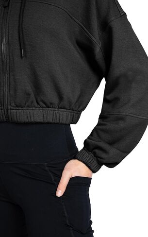 سترة بقلنسوة 90 درجة بواسطة Reflex للسيدات من القطيفة بسحاب أمامي in Kuwait