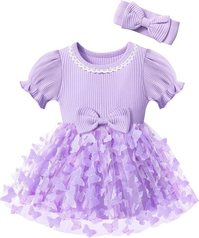 فستان للفتيات الصغيرات بأكمام منتفخة، فستان توتو على شكل فراشة، فستان من التول على شكل فراشة، فساتين أميرات لحفلات أعياد الميلاد in Kuwait