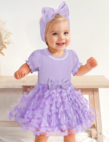 فستان للفتيات الصغيرات بأكمام منتفخة، فستان توتو على شكل فراشة، فستان من التول على شكل فراشة، فساتين أميرات لحفلات أعياد الميلاد in Kuwait