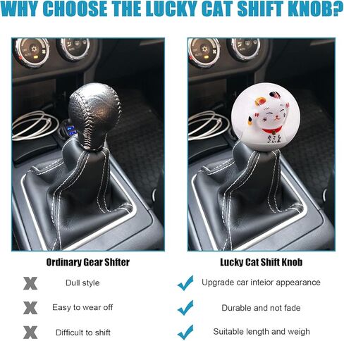 مقبض ناقل الحركة العالمي JDM Lucky Cat 4 5 6 سرعة مقبض ناقل الحركة الرائع مع محول M81.25، M101.25، M101.5 in Kuwait