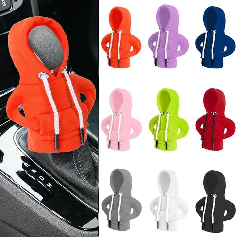 Mini Car Shift Knob Hoodie, Car Gear Shift Cover Hoodie Interior Accessories Gear Shift Knobs Shirt Car Shifter Knobs Cover Trim Universal Fit Knob Cover Gift(9pcs) in Saudi Arabia