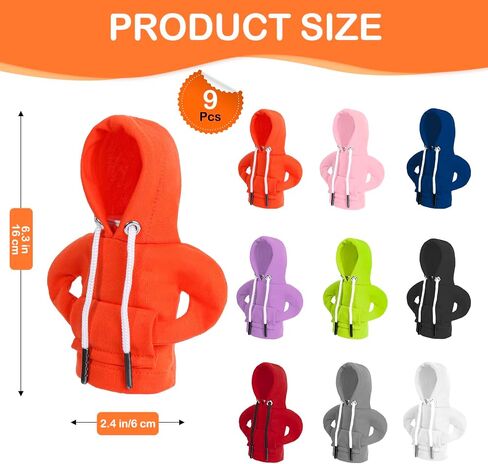 Mini Car Shift Knob Hoodie, Car Gear Shift Cover Hoodie Interior Accessories Gear Shift Knobs Shirt Car Shifter Knobs Cover Trim Universal Fit Knob Cover Gift(9pcs) in Saudi Arabia