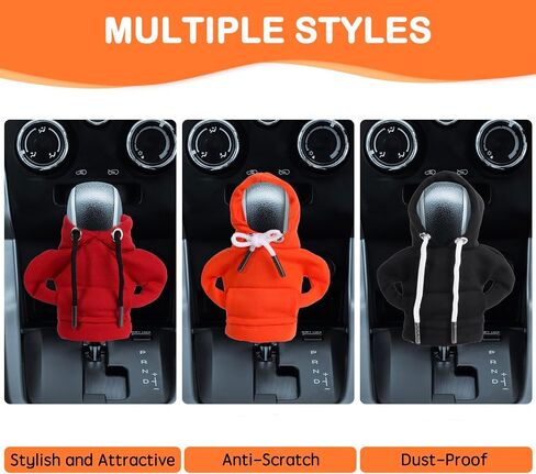 Mini Car Shift Knob Hoodie, Car Gear Shift Cover Hoodie Interior Accessories Gear Shift Knobs Shirt Car Shifter Knobs Cover Trim Universal Fit Knob Cover Gift(9pcs) in Saudi Arabia