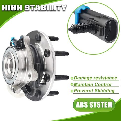 Front Wheel Bearing Hub Assembly 515058 (4WD Models ONLY) for 2002-2006 Avalanche 2500, 2001-2007 Silverado/Sierra 1500 1500HD 2500 2500HD, Suburban 2500, Yukon XL 2500 in Kuwait