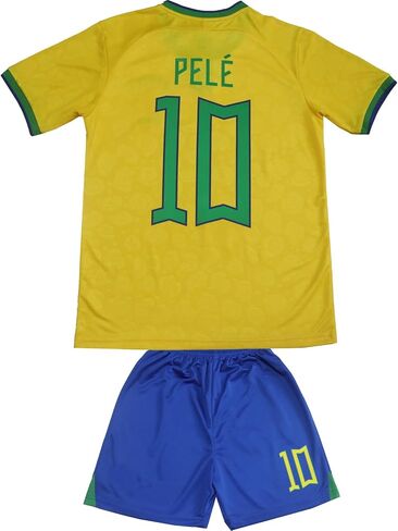 مجموعة جوارب قصيرة من الجيرسيه للأطفال من Vintage Brasil Home #10#9 Retro لكرة القدم بمقاسات الشباب in Saudi Arabia