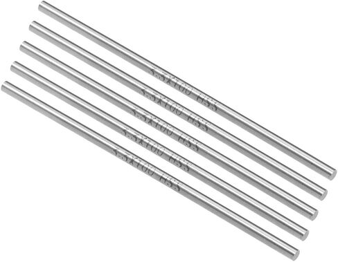 uxcell Round Steel Rod, 3.8mm HSS Lathe Bar Stock Tool 100mm Long, for Shaft Gear Drill Lathes Boring Machine Turning Miniature Axle, Cylindrical Pin DIY Craft Tool, 5pcs in Kuwait