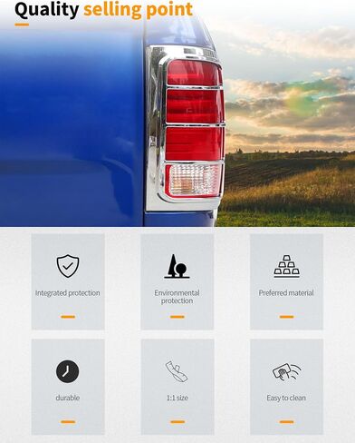 Hoolcar الذيل ضوء غطاء المصباح الخلفي معدات الحماية غطاء صالح ل دودج رام 2009-2017 ، الملحقات الخارجية ، الكروم in Saudi Arabia
