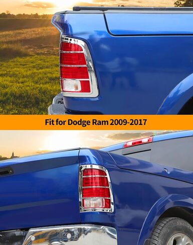 Hoolcar الذيل ضوء غطاء المصباح الخلفي معدات الحماية غطاء صالح ل دودج رام 2009-2017 ، الملحقات الخارجية ، الكروم in Saudi Arabia