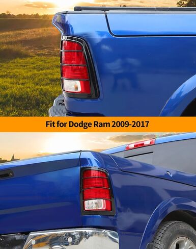 Hoolcar الذيل ضوء غطاء المصباح الخلفي معدات الحماية غطاء صالح ل دودج رام 2009-2017 ، الملحقات الخارجية ، الكروم in Saudi Arabia