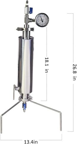 Closed Loop Extractor 90 Gram Stainless Steel Vacuum Chamber/Tube with Tripod Used to Extract from Plant Leaves，Closed Loop Extractor Vacuum Chamber Tube Closed Loop Extraction System in Saudi Arabia