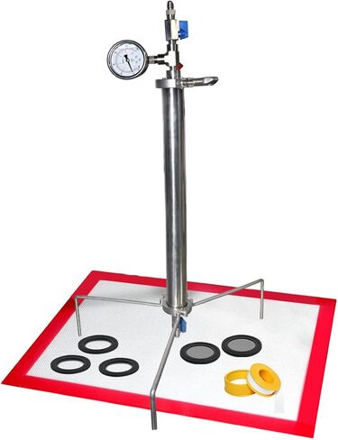 Closed Loop Extractor 90 Gram Stainless Steel Vacuum Chamber/Tube with Tripod Used to Extract from Plant Leaves，Closed Loop Extractor Vacuum Chamber Tube Closed Loop Extraction System in Saudi Arabia