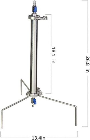 Closed Loop Extractor 90 Gram Stainless Steel Vacuum Chamber/Tube with Tripod Used to Extract from Plant Leaves，Closed Loop Extractor Vacuum Chamber Tube Closed Loop Extraction System in Saudi Arabia