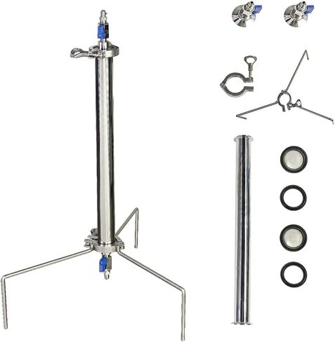 Closed Loop Extractor 90 Gram Stainless Steel Vacuum Chamber/Tube with Tripod Used to Extract from Plant Leaves，Closed Loop Extractor Vacuum Chamber Tube Closed Loop Extraction System in Saudi Arabia
