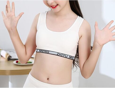 Girls’ Training Bra Set - 6PCS Girls Cotton Training Bras Sport Training Bralettes and Underwear Panties in Saudi Arabia