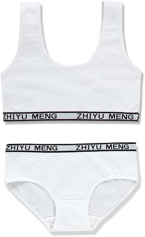 Girls’ Training Bra Set - 6PCS Girls Cotton Training Bras Sport Training Bralettes and Underwear Panties in Saudi Arabia