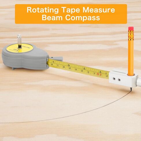 بوصلة شعاعية بشريط قياس دوار، أداة رسم دائرة قابلة للسحب مع شريط قياس، أداة هندسية بوصلة لرسم الخطوط والأقواس (بما في ذلك قلمين رصاص) in Kuwait