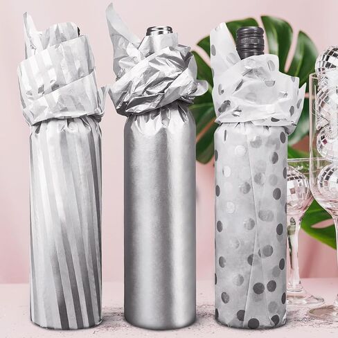 MR FIVE Black and White Tissue Paper Bulk,20" X 28",Black and White Tissue Paper for Gift Bags,Black and White Gift Tissue Paper for Graduation,Birthday,Holiday Party Decoration,30 Sheets (Black) in Saudi Arabia