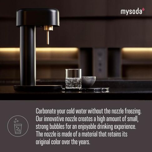 Mysoda Ruby 2 Sparkling Water Maker - with 1L Bottle - Black Copper | Silent Aluminum Sparkling Water Maker - Premium Quality - Ideal for Everyday Home Carbonation | CO2 Cylinder not Included in Kuwait