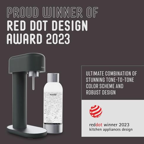 Mysoda Ruby 2 Sparkling Water Maker - with 1L Bottle - Black Copper | Silent Aluminum Sparkling Water Maker - Premium Quality - Ideal for Everyday Home Carbonation | CO2 Cylinder not Included in Kuwait