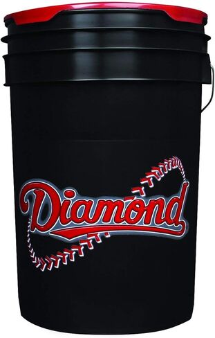 Diamond Sports D-OB DOB Baseballs in 6-Gallon Ball Black Cushion Lid Bucket 30 Balls with Rods Insulated Can Sleeve in Kuwait