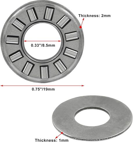 6 Sets Thrust Needle Roller Bearings with Two Washers NTA613+2TRA in Saudi Arabia
