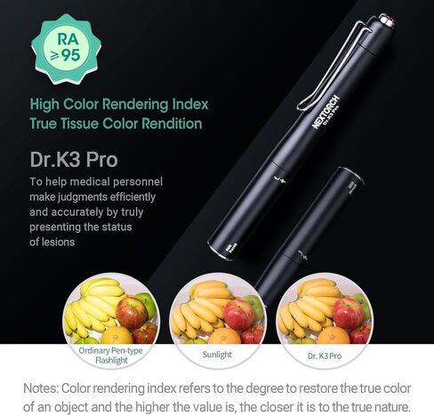 مصباح LED طبي من NEXTORCH مع ضوء قلم ممرضة لقياس التلاميذ للطبيب والممرضة وسماعة الطبيب والرعاية الصحية وطلاب مدرسة التمريض معدات طبية خفيفة (قابلة لإعادة الشحن) DR K3 PRO in Kuwait