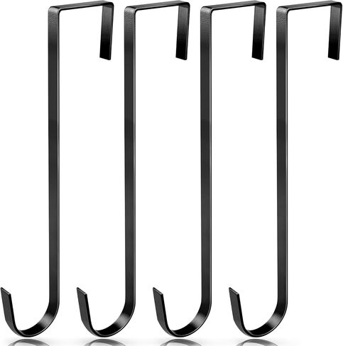 شماعة خطاف عمود حمام السباحة للسياج (15 بوصة) خطاطيف سياج من الفينيل شماعات سياج فولاذية مطلية بمسحوق لتعليق الأضواء والخرطوم والنباتات ومغذيات الطيور وأدوات حمام السباحة (4 عبوات) in Kuwait