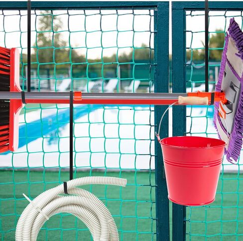 شماعة خطاف عمود حمام السباحة للسياج (15 بوصة) خطاطيف سياج من الفينيل شماعات سياج فولاذية مطلية بمسحوق لتعليق الأضواء والخرطوم والنباتات ومغذيات الطيور وأدوات حمام السباحة (4 عبوات) in Kuwait