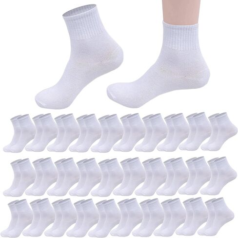 30 Pairs of Thin Crew Socks for Men & Women - Breathable Casual Socks in Bulk - Moisture-Wicking Socks Wholesale in Saudi Arabia